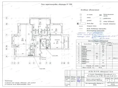 📌 Согласование перепланировки с демонтажом и монтажом перегородок: Московский проспект, дом 183/185