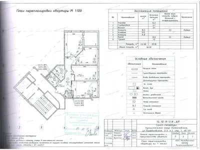 📌 Перепланировка с гардеробной и переносом сантехники: улица Парфеновская, дом 9, корпус 1, строение 1